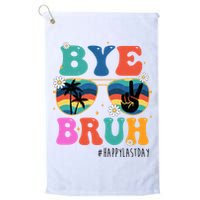 Bye Bruh Happy Last Day Of School Retro Hippie Golf Towel