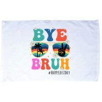 Bye Bruh Happy Last Day Of School Retro Hippie Microfiber Hand Towel