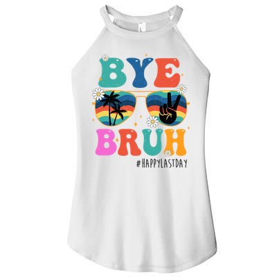 Bye Bruh Happy Last Day Of School Retro Hippie Women's Perfect Tri Rocker Tank