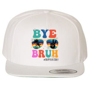 Bye Bruh Happy Last Day Of School Retro Hippie Wool Snapback Cap