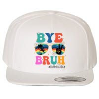 Bye Bruh Happy Last Day Of School Retro Hippie Wool Snapback Cap