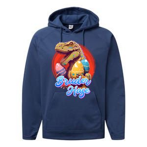 Brother Bunny Happy Easter Rabbit Gift Performance Fleece Hoodie