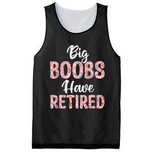 Big Boobs Have Retired Funny Breast Reduction Surgery Floral Mesh Reversible Basketball Jersey Tank