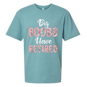 Big Boobs Have Retired Funny Breast Reduction Surgery Floral Sueded Cloud Jersey T-Shirt