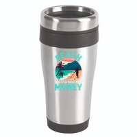 Beach Better Have My Money Metal Detector Funny Retro Bitch Better Have My Money  16oz Travel Tumbler