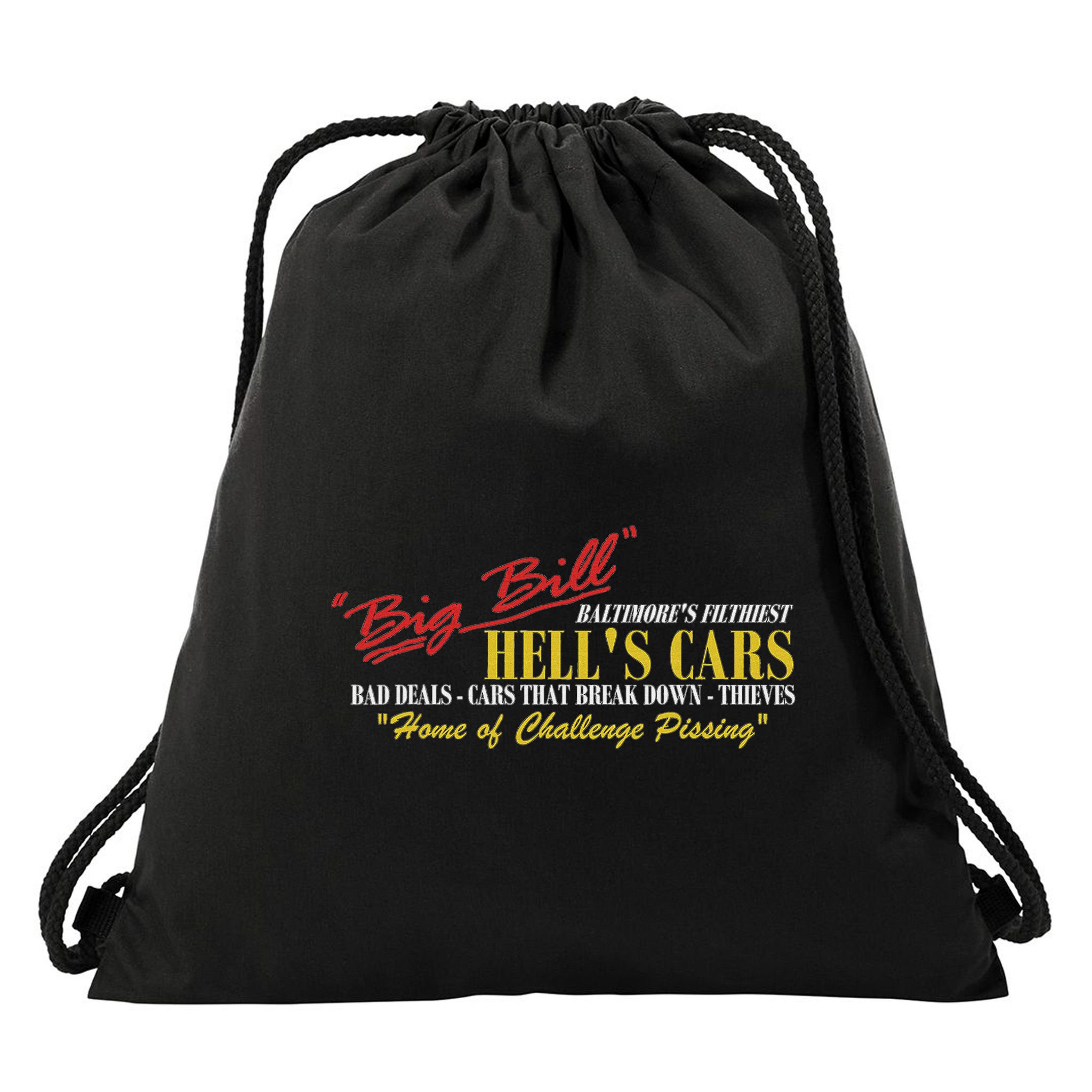 Big Bill HellS Cars Oddly Specific Meme Parody Drawstring Bag
