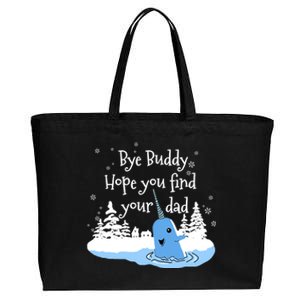 Bye Buddy Hope You Find Your Dad Cotton Canvas Jumbo Tote