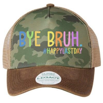 Bye Bruh Happy Last Day Schools Out Legacy Tie Dye Trucker Hat