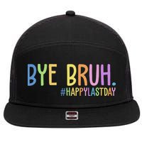 Bye Bruh Happy Last Day Schools Out 7 Panel Mesh Trucker Snapback Hat
