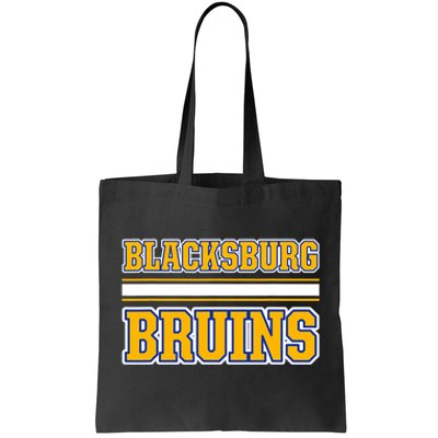 Blacksburg Bruins Horizontal Stripes Tote Bag