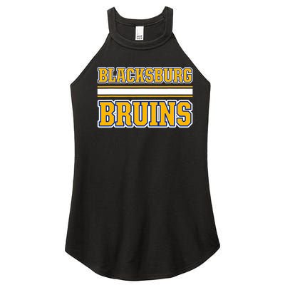 Blacksburg Bruins Horizontal Stripes Women’s Perfect Tri Rocker Tank