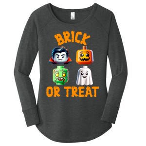 Building Bricks Halloween Costume Brick Or Treat Monsters Women's Perfect Tri Tunic Long Sleeve Shirt