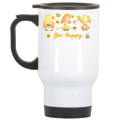 Beekeeping Bee Happy Gnomies Honey Bee Great Gift Stainless Steel Travel Mug