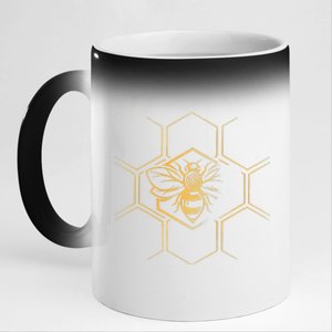 Beekeeper Beekeeping Honeycomb Love For Bees 11oz Black Color Changing Mug