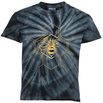 Beekeeper Beekeeping Honeycomb Love For Bees Kids Tie-Dye T-Shirt