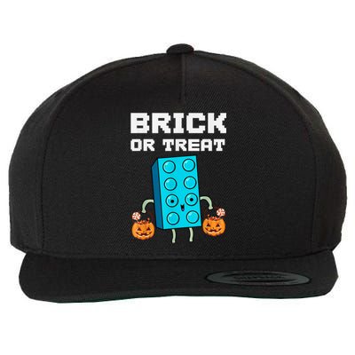 Block Building Halloween Brick Or Treat Kids Master Builder Wool Snapback Cap