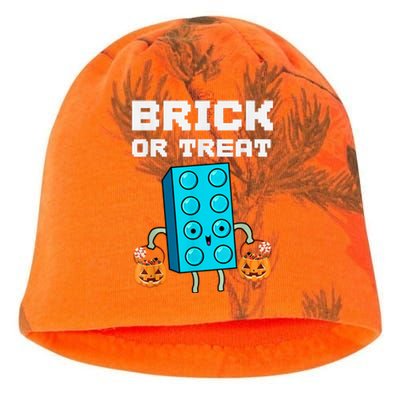 Block Building Halloween Brick Or Treat Kids Master Builder Kati - Camo Knit Beanie