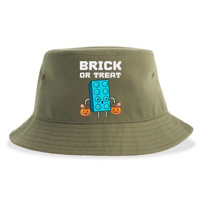 Block Building Halloween Brick Or Treat Kids Master Builder Sustainable Bucket Hat