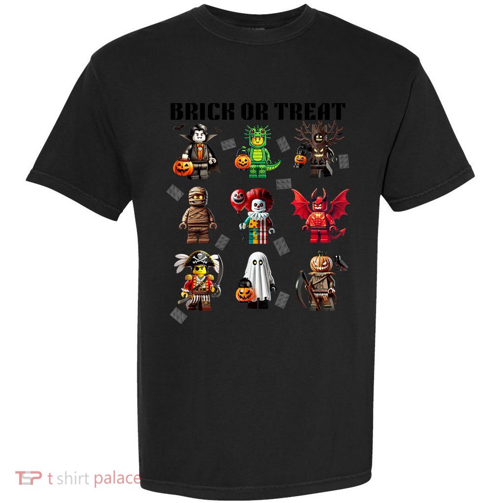 Building Bricks Halloween Brick Or Treat Costume Monsters Garment-Dyed Heavyweight T-Shirt