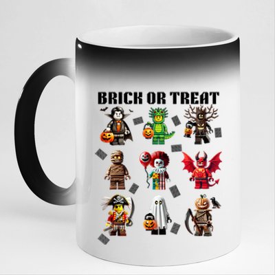 Building Bricks Halloween Brick Or Treat Costume Monsters 11oz Black Color Changing Mug