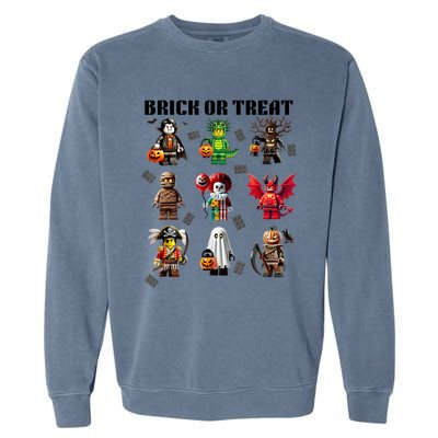 Building Bricks Halloween Brick Or Treat Costume Monsters Garment-Dyed Sweatshirt