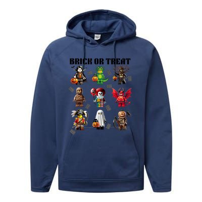 Building Bricks Halloween Brick Or Treat Costume Monsters Performance Fleece Hoodie