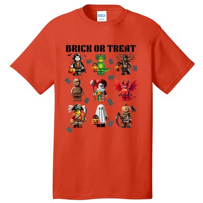 Building Bricks Halloween Brick Or Treat Costume Monsters Tall T-Shirt