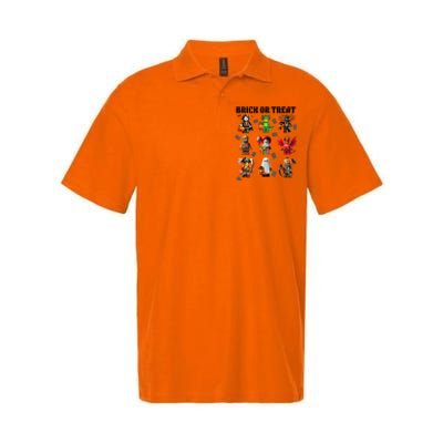 Building Bricks Halloween Brick Or Treat Costume Monsters Softstyle Adult Sport Polo