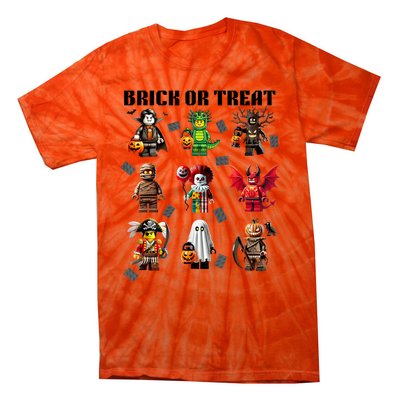 Building Bricks Halloween Brick Or Treat Costume Monsters Tie-Dye T-Shirt