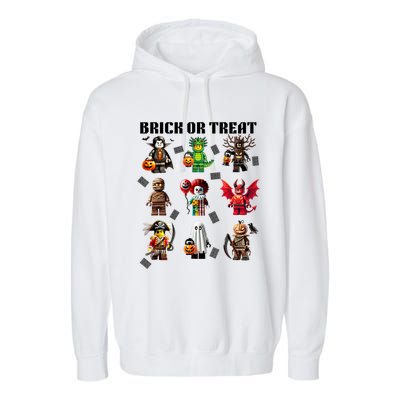 Building Bricks Halloween Brick Or Treat Costume Monsters Garment-Dyed Fleece Hoodie