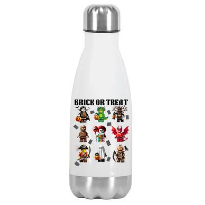 Building Bricks Halloween Brick Or Treat Costume Monsters Stainless Steel Insulated Water Bottle