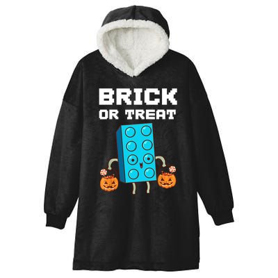 Block Building Halloween Brick Or Treat Kids Master Builder Hooded Wearable Blanket