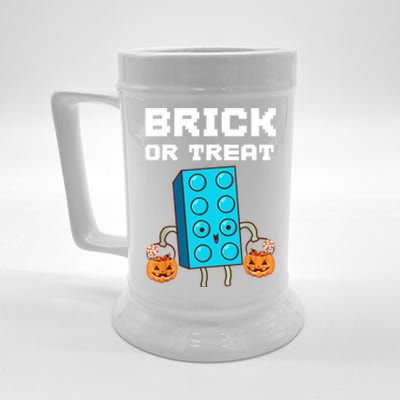 Block Building Halloween Brick Or Treat Kids Master Builder Beer Stein