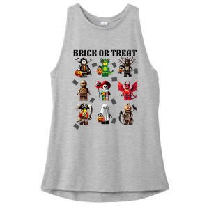 Building Bricks Halloween Brick Or Treat Costume Monsters Ladies PosiCharge Tri-Blend Wicking Tank