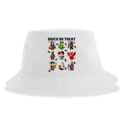 Building Bricks Halloween Brick Or Treat Costume Monsters Sustainable Bucket Hat