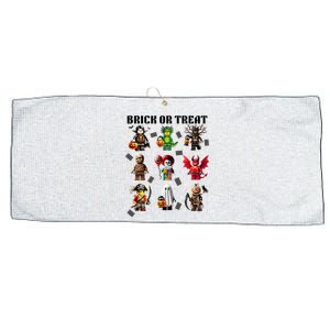 Building Bricks Halloween Brick Or Treat Costume Monsters Large Microfiber Waffle Golf Towel