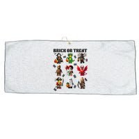 Building Bricks Halloween Brick Or Treat Costume Monsters Large Microfiber Waffle Golf Towel