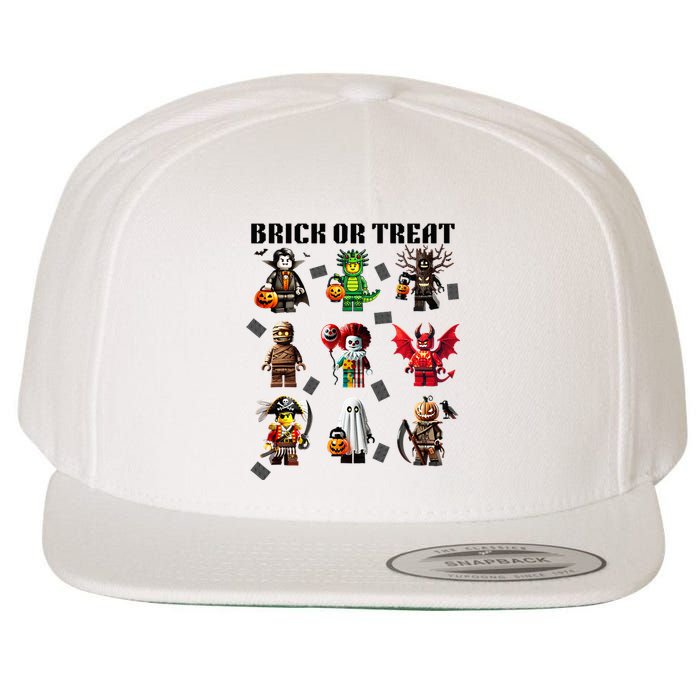 Building Bricks Halloween Brick Or Treat Costume Monsters Wool Snapback Cap