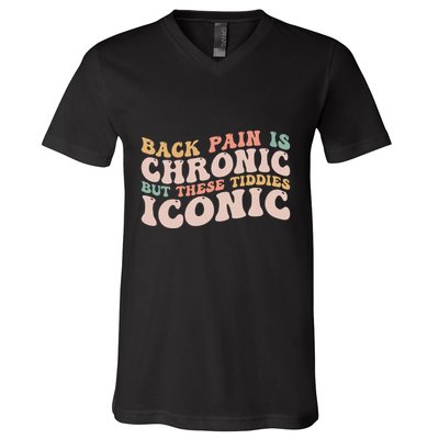 Big Boob Humor Iconic Funny Inappropriate Embarrassing V-Neck T-Shirt