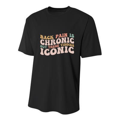 Big Boob Humor Iconic Funny Inappropriate Embarrassing Youth Performance Sprint T-Shirt