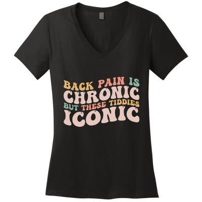Big Boob Humor Iconic Funny Inappropriate Embarrassing Women's V-Neck T-Shirt