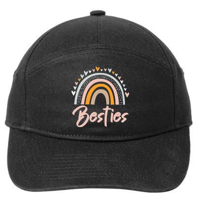 Besties BFF Heart Best Friends Bestie 7-Panel Snapback Hat