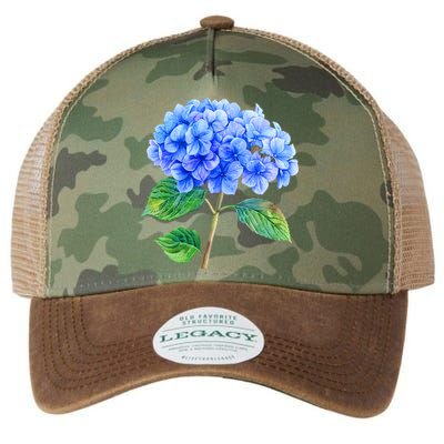 Beautiful Blue Hydrangea Flowers Legacy Tie Dye Trucker Hat