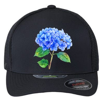 Beautiful Blue Hydrangea Flowers Flexfit Unipanel Trucker Cap