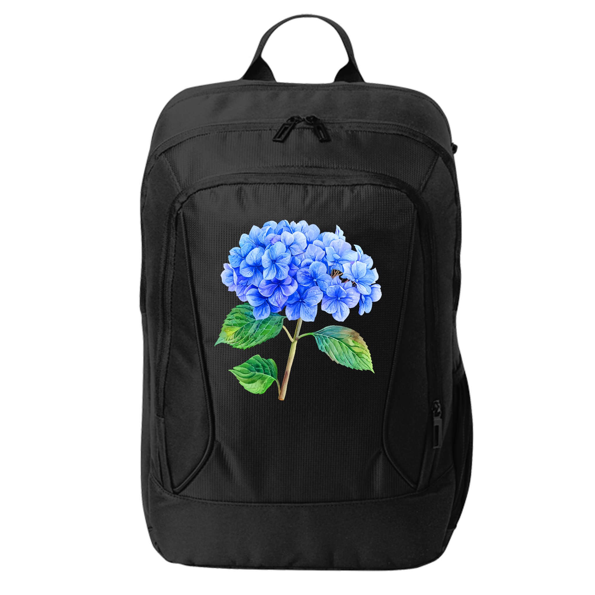 Beautiful Blue Hydrangea Flowers City Backpack