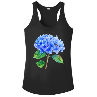 Beautiful Blue Hydrangea Flowers Ladies PosiCharge Competitor Racerback Tank