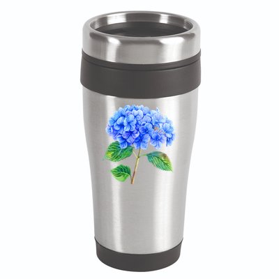 Beautiful Blue Hydrangea Flowers 16oz Travel Tumbler