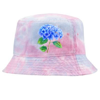 Beautiful Blue Hydrangea Flowers Tie-Dyed Bucket Hat