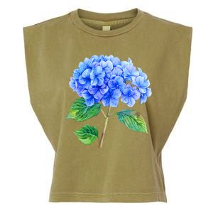 Beautiful Blue Hydrangea Flowers Garment-Dyed Women's Muscle Tee