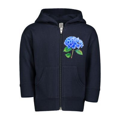 Beautiful Blue Hydrangea Flowers Toddler Zip Fleece Hoodie